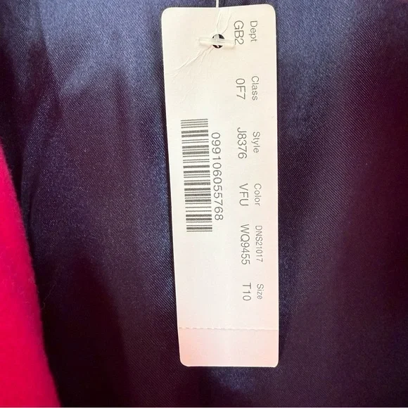 J.Crew Stadium Cloth Nello Gori Wool Coat Fuchsia Pink Size 10 Tall NWT - Picture 5 of 7